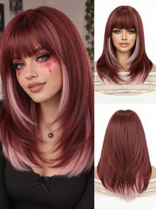 Wig Bob Jepit Telinga Hijau, Gaya Wanita, 18 Inci, Desain Lucu, Serat Sintetis Tahan Panas, Cocok untuk Pemakaian Sehari-hari, Cosplay dan Pesta, Semua Musim - Penawaran Terbatas Festival Musik - MultiWarna - View 5