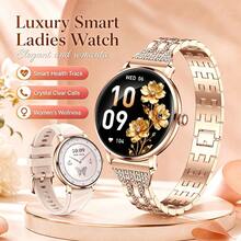 New Luxury Fashion Smart Watch For Women, 1.19-Inch AMOLED Full Touch Screen, 0.85cm Ultra-Thin Body, Customizable Watch Face, Women's Cycle Tracking, Bluetooth Calling, Camera Control, IPX8 Waterproof Swimming Watch, 100+ Sports Modes, Fitness Tracking, Perfect Gift For Friends - View 2
