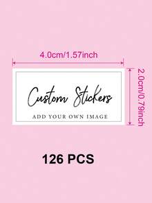 Custom Landscape Rectangular Stickers, Custom Logo Rectangle Stickers For Business Brand, Waterproof Labels, Customizable Photo Stickers, Wedding, Engagement, Birthday, Party Gift Tags, Supplies For Small Business - White-rectangular - View 12