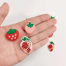 11PCS Strawberry Shoe Charms, Creative Fruit Charms, Free DIY Combination, Cute Gift - Multicolor - View 4