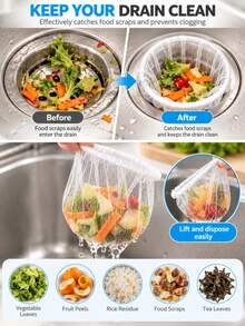 Replaceable Filter - Fine Mesh, Suitable For Kitchen Sink And Drain, Vegetable Washing - Anti-Clogging, Easy To Clean - Durable Pipe And Food Preparation Strainer, Suitable For Small Openings, Kitchen Sink Filter, Practical Kitchen Utensil - A - View 3