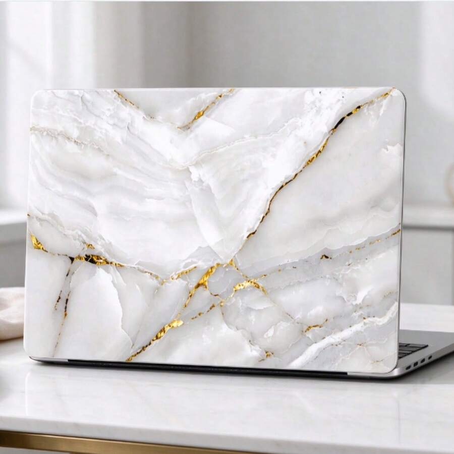 Marble Pattern Hard Shell Laptop Protective Case, Compatible With MacBook Air 13/15 Pro 14/16 (Model A2941, A3114, A3241, A3448), Compatible With M2, M3, M4, M5 Chips, Scratch-Resistant Protective Case - View 1