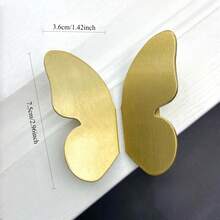4pcs Two Pairs Creative Butterfly Symmetrical Metal Pull Handle, Suitable For Cabinets, Drawers, Wardrobes, Bedside Tables, Dressing Tables, Storage Boxes, Cosmetic Boxes, Decorative Boxes, Etc., With Screws, Easy To Install, Sturdy And Durable - Multicolor - View 7