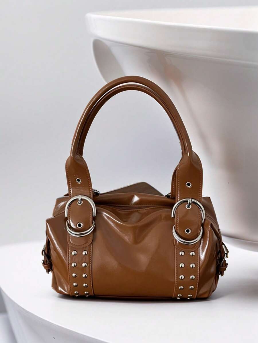 Autumn/Winter New Fashion Versatile Commuter Shoulder Tote Bag For Women - Brown - View 1