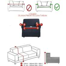 1 Buah Sarung Sofa Kain Fleece Lembut untuk Dekorasi Rumah, Abu-abu Gelap Polos, Dekorasi Rumah, Tersedia Berbagai Ukuran, Lembut dan Ramah Kulit, Sarung Sofa Berpinggiran, Cocok untuk Sofa 1/2/3/4 Dudukan, Sepanjang Musim - Dark Grey - View 15
