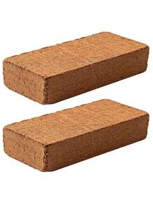 2pcs/Pack Desalted Sterile Coconut Coir Bricks, Universal Nutrient Potted Soil, Suitable For Balcony Vegetable Planting, Rose And Flower Potted Gardening Substrate - Plant Nutrient Soil - View 9
