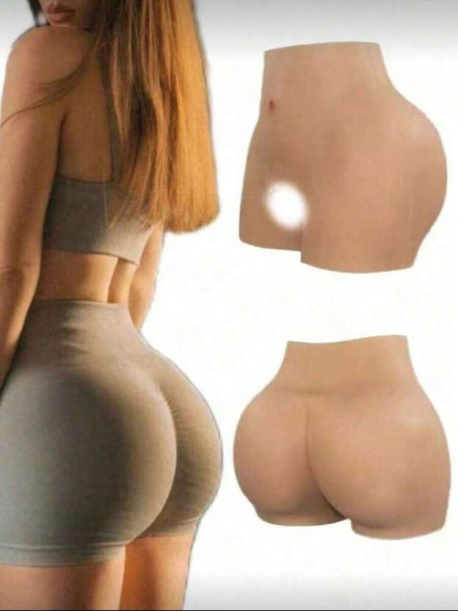 Seamless High Waist Butt Lifting Shaping Panties, Enhances Buttocks For Women - Beige - View 1