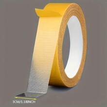 1pc Ultra-Strong Double-Sided Adhesive Tape, Residue-Free Fabric Base Mesh Design, Suitable For Fixing Carpets, Artificial Leather, Walls, Plastic Surfaces - Indoor/Outdoor Multi-Purpose Use - A - View 2