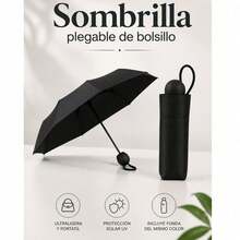 Mini Cápsula Paraguas Bolsillo Portátil Paraguas Plegable Business 19 Pulgadas (Debido a la iluminación y al ángulo durante la fotografía, el producto real puede tener ligeras diferencias de color en comparación con las imágenes). - Multicolor - Ver 11