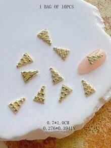1 gói phụ kiện trang trí nail nghệ thuật mùa đông Giáng Sinh, cây thông, vòng hoa, tuần lộc, chuông, charm nail 3D bằng hợp kim kim loại - Nhiều màu - Xem 26
