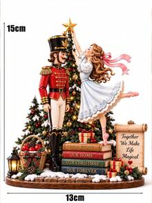 2D Nutcracker Christmas Building Block Decoration, Christmas Decor, Ballerina Holiday Souvenir, Romantic Christmas Gift, 2D Flat Design - Multicolor - View 7