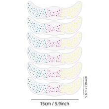 6Pcs Christmas Glow In Dark Freckle Face Stickers, UV Fluorescent Star Dot Temporary Face Tattoos, Waterproof Sparkle Face Makeup Patches For Xmas Party, Rave, Festival Cosplay - Multicolor - View 7