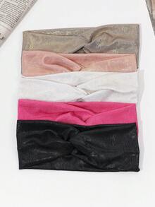 5 buah Bando Wanita Anti Selip, Bando Rambut Elastis Lebar, Hadiah untuk Pacar, Cocok untuk Pemakaian Sehari-hari dan Aksesori Rambut untuk Pesta - MultiWarna - View 1