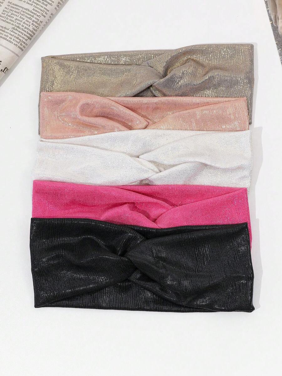 5 buah Bando Wanita Anti Selip, Bando Rambut Elastis Lebar, Hadiah untuk Pacar, Cocok untuk Pemakaian Sehari-hari dan Aksesori Rambut untuk Pesta - MultiWarna - View 1