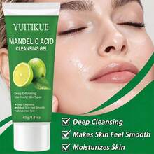 YUITIKUE Mandelic Acid Facial Cleansing Gel, Deep Clean & Exfoliate Skin, Lightweight Face Wash, Helps Keep Skin Smooth And Moisturized, 40g For Daily Skincare - Mandellic Acid - View 4