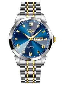 LIGE Fashion Casual Light Luxury Women's Watch Waterproof Luminous Quartz Watch Calendar Dial Watch - Silver - View 19