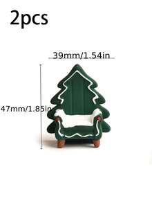 3pcs DIY Resin Mini Christmas Tree Sofa Model Decor, Christmas Decoration Ornament, Christmas Element, Gift For Family And Friends, DIY Handmade, Decorative Ornament, Holiday Decoration, Perfect Gift, Birthday Gift, Small Figurine Decor - Multicolor - View 9