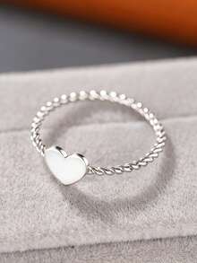 1pc Romantic Ring Women Wedding Engagement Party Jewelry Valentine's Day Gift - Silver - View 6