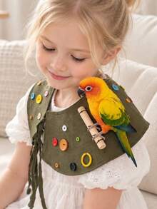 1pc Bird Shoulder Perch, Parrot Anti-Plucking Training, Human-Bird Interaction Anti-Bite, Easy To Clean, Shoulder Support, Parrot Standing Perch, Bird Training Stand, Sun Conure Accessories, Anti-Scratch Bird Shoulder Pad, Portable Bird , Small Parrot Carrying Perch - View 7