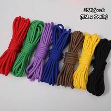 beadia 5mm Thick Polyester Braided Rope, 5m Solid Color Cord, Suitable For Weaving Crafts And DIY Projects - Available In Black, Blue, Red, Pink, Green, White, Yellow, Light Blue, Orange And More Colors - Great For Making Phone Lanyards, DIY Projects, Outdoor Camping, Pet Leashes And More - Durable And Versatile - Solid Color - View 30