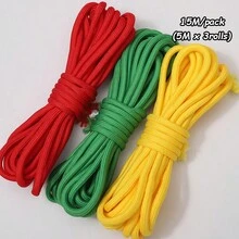 beadia 5mm Thick Polyester Braided Rope, 5m Solid Color Cord, Suitable For Weaving Crafts And DIY Projects - Available In Black, Blue, Red, Pink, Green, White, Yellow, Light Blue, Orange And More Colors - Great For Making Phone Lanyards, DIY Projects, Outdoor Camping, Pet Leashes And More - Durable And Versatile - Solid Color - View 27