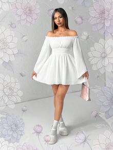 Women Short Dresses - White - View 8