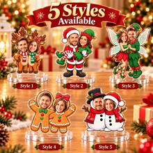 Custom Photo Couple Christmas Acrylic Stand,Personalized Snowman Santa Claus Couple Tabletop Decor,Festive Christmas Decorations For Home & Room,Customized Holiday Party Display,Customizable Picture Couple Keepsake Gift For Christmas 2026,Anniversary - Style B - View 3
