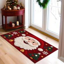 Karpet Panjang Motif Santa Claus 2D, Keset Lantai Rumah, Keset Pintu Masuk, Keset Dalam Ruangan, Keset Samping Tempat Tidur Kamar Tidur, Keset Dapur, Karpet Panjang Dapur, Cocok Untuk Ruang Tamu, Ruang Cuci, Kamar Mandi - MultiWarna - View 5