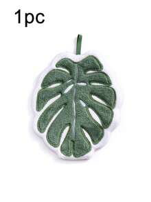 1/2pcs Reusable Tropical Leaf Hand Towels,Easy To Clean,Super Absorbent, Soft Fluffy,Hook Design,Suitable For Bathroom Kitchen Quick Drying Towels,Fashion Placemats,Sink Decoration,Autumn Home Decor And Accessories,Kitchen Essentials,Christmas Gifts - Multicolor - View 9