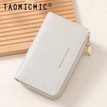Long Wallet Wristlet Bag For Women, PU Leather, Fashionable Versatile Cross-Hatch Texture, Full Zipper, Multiple Card Slots, Photo Slot, Cash Compartment - Multicolor - View 2