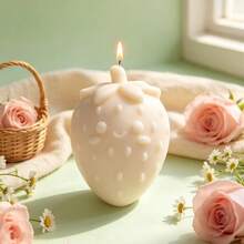 Smiling Strawberry Silicone Mold DIY Handmade Candle Aromatherapy Plaster Soap Silicone Mold - White - View 4