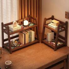 1pc Multifunctional Double Layer Desktop Organizer, Office Desk Organizer, Home Small Storage Rack, Tabletop Bookshelf, Cosmetic Storage Rack, Kitchen Storage Rack - View 5