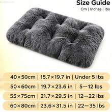 Long Fur Soft Cotton Plush Dog Bed, Warm For Winter, Removable And Washable, Cat Bed, Suitable For Small And Large Dogs, All-Season Pet Bed - Dark Grey - View 2