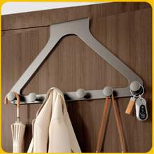1/2 Pieces Upgraded Triangular Door Hook, Door Hanger, Non-Diamond Storage Rack, Hanger, Made Of Thick ABS Plastic Material, Three Colors Available, Suitable For Hanging Clothes, Bags, Keys, Hats, Bedrooms, Bathrooms, - View 2
