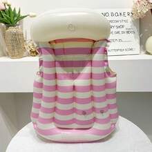 Rompi Renang Anak-Anak Tiup Motif Gradien Garis-Garis dengan Gesper Ganda Anti-Terbalik, Terbuat dari PVC Tebal, untuk Anak Laki-Laki dan Perempuan, Berat 15-55 Lbs - MultiWarna - View 8
