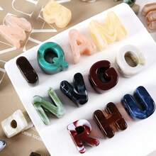 30/50pcs 21*14mm Letter Beads, 26 Random Mixed Color Letters, Clothing Decoration Accessories Jewelry DIY Making Materials Crafts Necklace Bracelet Earrings - Multicolor - View 3