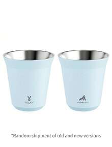 Meoky 6oz Stainless Steel Espresso Cup, Double-Walled Insulated Metal Coffee Mug, Perfect For Outdoor And Home Use, Lightweight And Portable. - Blue - View 3