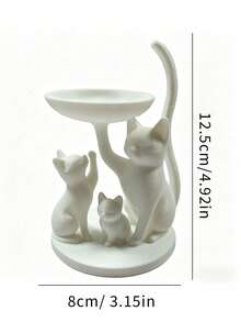 Cat-Shaped Jewelry Storage Tray; Home Decor Ornament. Living Room Desktop Organizer And Home Decor, Multi-Purpose Desktop Decoration, Suitable For Jewelry, Keys, Wireless Earphones, Storage, Suitable For Placing Small Items, Home Decor, Commemorative Gift, Birthday Gift - Multicolor - View 11