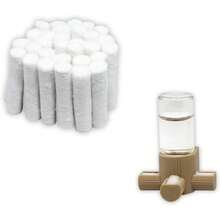 30pcs Jumping Spider Water Feeder Replacement Cotton Rolls, Insect Micro Water Dispenser Replacement Cotton, Small Pet Humidifier Cotton Core, Absorbent Cotton Swabs, Perfect For Jumping Spiders, Tarantulas, Ants And Other Small Creatures, Terrarium Supplement, Integrated Water Dispenser - White - View 5