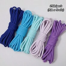 beadia 5mm Thick Polyester Braided Rope, 5m Solid Color Cord, Suitable For Weaving Crafts And DIY Projects - Available In Black, Blue, Red, Pink, Green, White, Yellow, Light Blue, Orange And More Colors - Great For Making Phone Lanyards, DIY Projects, Outdoor Camping, Pet Leashes And More - Durable And Versatile - Solid Color - View 25