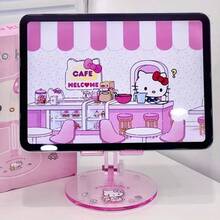 SANRIO 1 chiếc giá đỡ điện thoại hình mèo màu ngẫu nhiên, giá đỡ máy tính bảng để bàn đa năng dáng lười, gấp gọn, điều chỉnh được, dùng chung cho điện thoại và máy tính bảng, tiện lợi để xem phim, không dùng điện, lựa chọn lý tưởng làm quà sinh nhật và Giáng sinh - A - Xem 8
