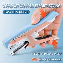 1 buah Stapler Genggam Portabel, Pistol Stapler Hemat Tenaga dengan Mekanisme Tuas, Bodi Logam, Cocok untuk Kemasan Makanan Bawa Pulang, Label Pesanan, Dokumen, Penjilidan Manual, dan Berbagai Skenario Lainnya - beraneka warna - View 9