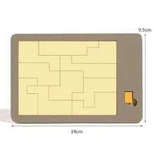 1 buah Mainan Puzzle Kayu Tingkat Kesulitan Tinggi, Puzzle Berbentuk Asimetris, Permainan Logika untuk Latihan Konsentrasi di Meja, Permainan Santai - MultiWarna - View 12