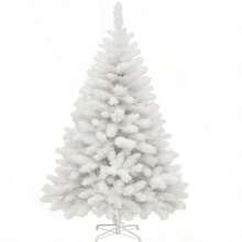 Large Artificial Flocked Christmas Tree With A Snowy Look-Suitable For Home Use, Mall Window Displays, And Festive Decor. Available In Multiple Sizes; Ideal For Compact Living Rooms, Vacation Rentals, And Shop Windows. - White - View 4
