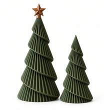 Kit 2 Mini Árvores de Natal Decorativas Minimalista Enfeite de Mesa Decoração Natalinos Pinheiro - Multicolorido - Visão 1