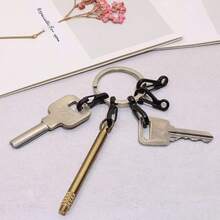 15pcs Mini Alloy Carabiners, Mini Spring Hooks Keychain, EDC Paracord Key Ring, Outdoor Hiking Fishing Camping Backpack Accessories - Question Mark Buckle - View 5