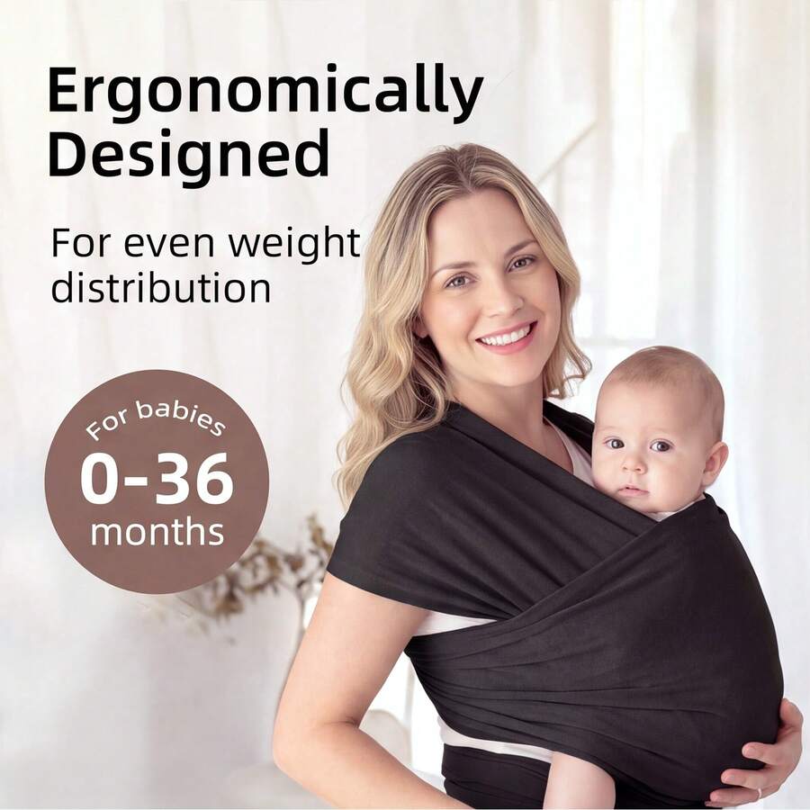 1pc All-In-One Baby Wrap Carrier, Suitable For Newborns To Toddlers, Easy To Wear, Hands-Free, Lightweight Parent-Child Baby Carrier - One Size (Multi-color) - View 1