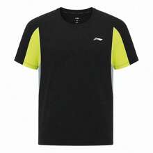 LI‑NING Men's Reflective Quick‑Dry Cool Running Short‑Sleeve T‑Shirt Fitness Sports Tee ATSW479 - Black - View 3