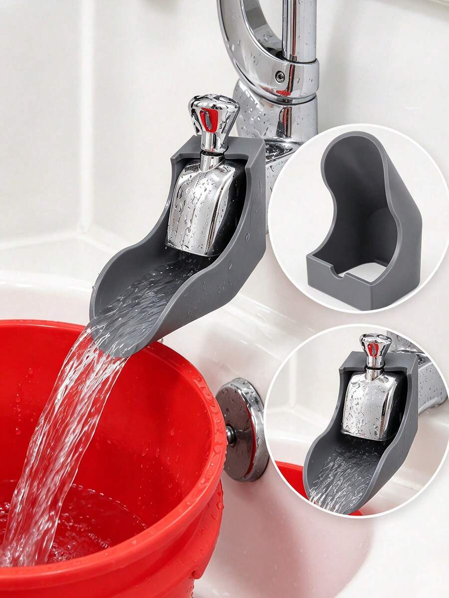 1/2pc Faucet Extender, Water-Saving Diverter Connector, Time-Saving And Effort-Saving, Convenient For Filling Buckets/Sprayers/Fish Tanks And Large Capacity Containers, Practical Home Bathroom Accessory - Multicolor - View 1
