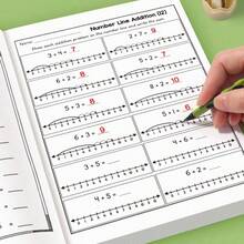 1 Book Addition And Subtraction Math Workbook Within 20, Shape Decomposition Calculation Workbook, Mental Arithmetic Practice Workbook - Multicolor - View 4
